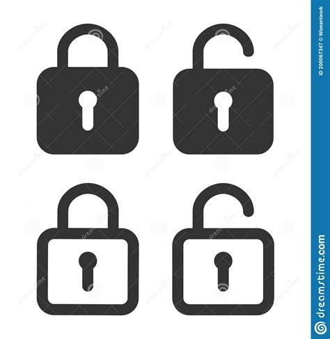 Lock Icon Padlock Unlock Password For Closed Of Locker On Website