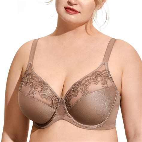 women s minimizer lace bra plus size unlined underwire full coverage ebay