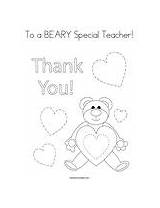Beary Teacher Special Coloring Change Template sketch template