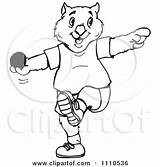 Shot Put Clipart Wombat Throwing Aussie Illustration Royalty Coloring Pages Dennis Holmes Designs Vector Putt Template Shotput sketch template