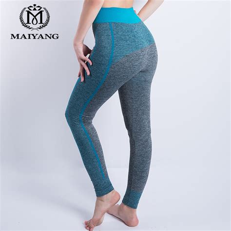 2016 new sex high waist stretched pants gym clothes running tights