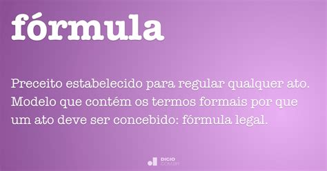 formula dicio dicionario  de portugues