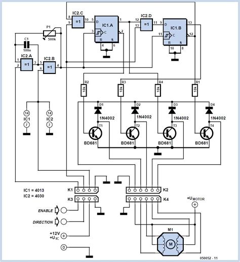 simple stepper motor driver schematic circuit diagram