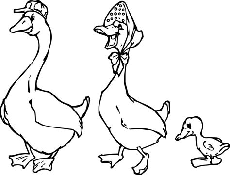 family duck coloring page wecoloringpagecom