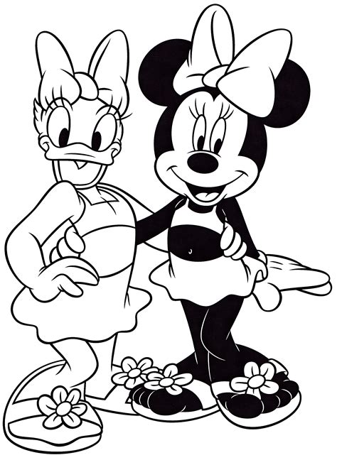 disney daisy  minnie coloring page disney coloring pages coloring