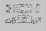 Mclaren P1 Blueprint 3d Modeling Related Posts sketch template