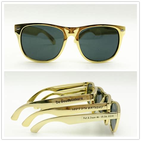48 Pairs Custom Party Sunglasses Gold Sunglasses Wedding Souvenir For