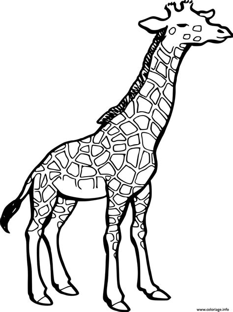 coloriage dessin  une girafe jecoloriecom