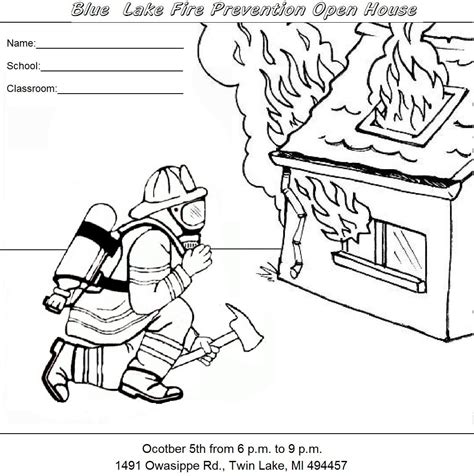 fire safety  kids page  kids   adults coloring home