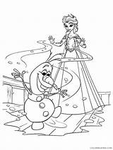 Coloring Pages Coloring4free Olaf Elsa Anna sketch template