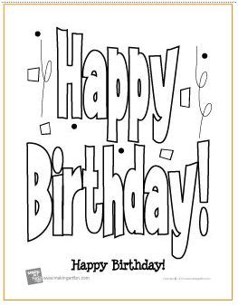 happy birthday  coloring pages  art student en