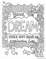 Coloring Pages Quote Coloring4free Dream Printable Related Posts Change sketch template
