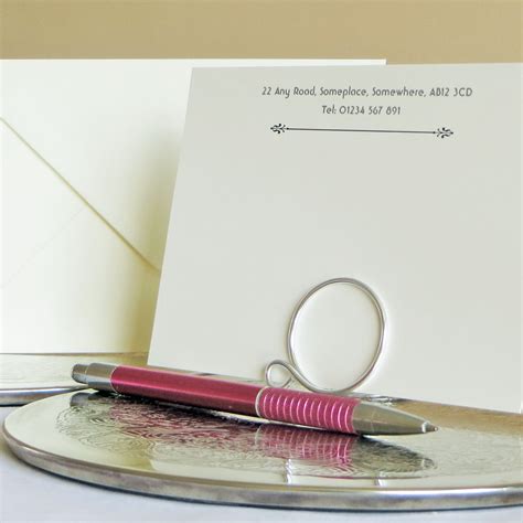 personalised correspondence cards  colour  ordinated envelopes