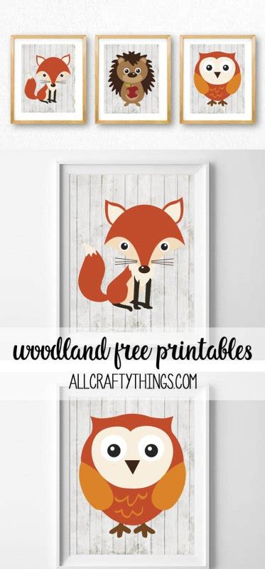 woodland animals  printables  crafty