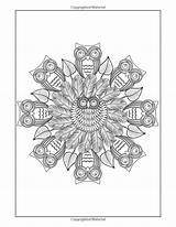 Coloring Pages Mandala Amazon Pattern Mandalas Color Books Owls Intricate Adult sketch template