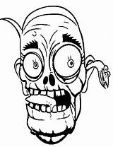 Coloring Zombie Clipart Halloween Pages Cartoon Face Scary Kids Clip Cartoons Ghost Colouring Drawing Cliparts Drawings Books Adult Library Easy sketch template
