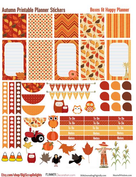 Autumn Kit And Free Planner Sampler Stickers Bible Journal Love