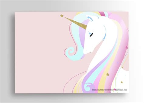 awesome  printable unicorn birthday invitation template printable