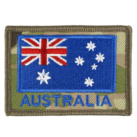 australian flag embroidered patch army outdoors