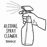 Spray Spraying Cleaner Sanitizer sketch template