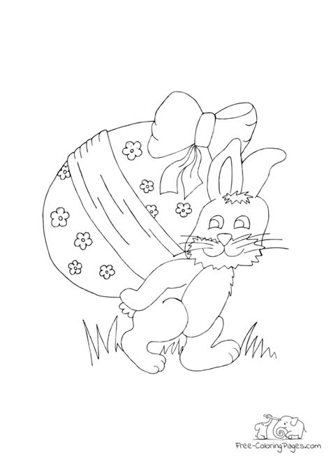 coloring page easter bunny  easter egg  coloring pages