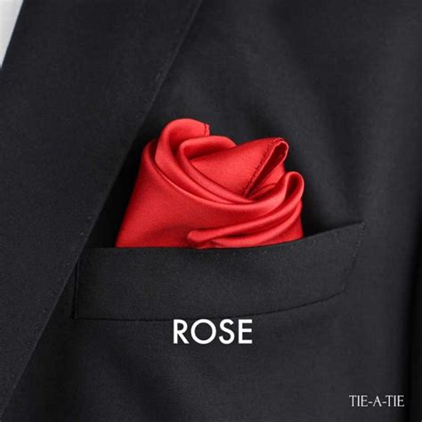 rose pocket square fold tie  tienet