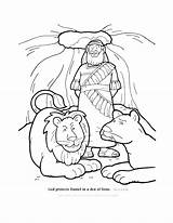 Daniel Den Lions God Coloring Bible Protects Pages Kids Stories Friends sketch template