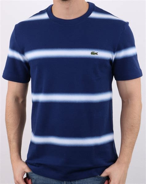 Lacoste Striped T Shirt In Blue And White 80s Casual Classics