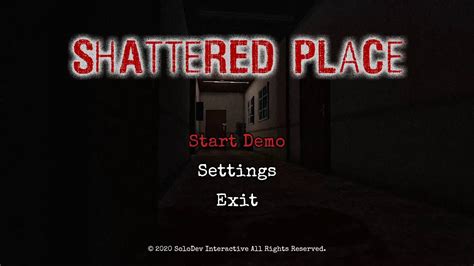 shattered place title screen  indie survival horror game youtube