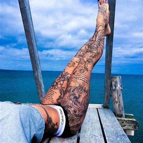 pin katy bryan aa inkspiration leg sleeve tattoo tattoos full