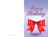 ribbon birthday card