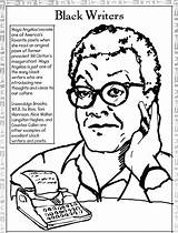 Maya Angelou Langston Hughes Boycott Writers Bestcoloringpagesforkids Getdrawings Thurgood Jemison sketch template