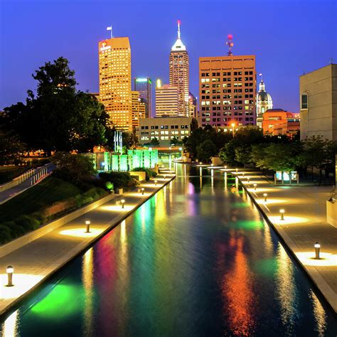 downtown indy skyline indianapolis indiana  photograph  gregory