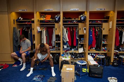 In The Giants’ Locker Room Leadership Sits All In A Row The New York