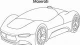 Maserati Coloring Pages Printable Car Getcolorings Kids sketch template