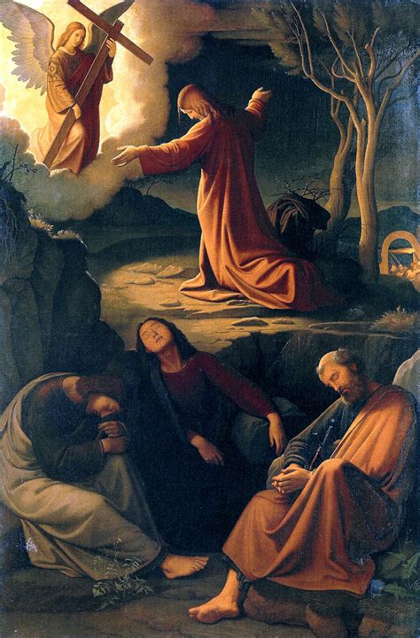 jesus praying   garden  gethsemane painting  paintingvalley