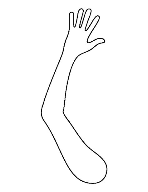 printable hand  arm template
