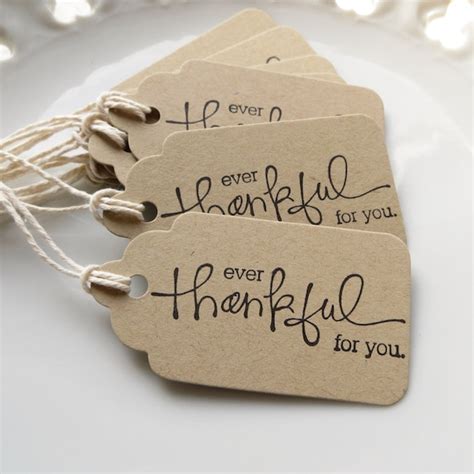 thankful   tags gift favor tag set   custom