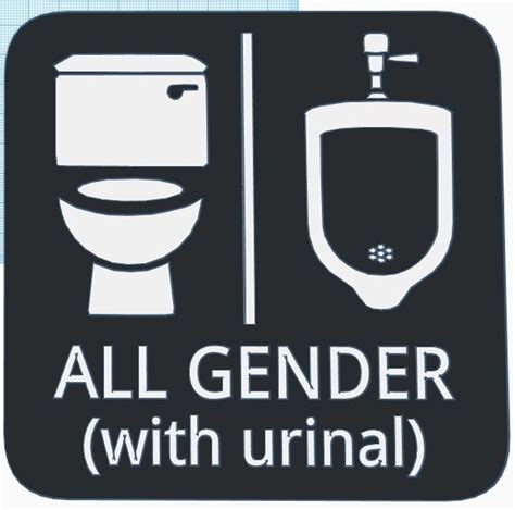 All Gender Gender Neutral Bathroom With Urinal 3d Printed Etsy Canada