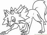 Pokemon Lycanroc Coloring Form Pages Sun Moon Midday Printable Pokémon Litten Sheets Colouring Drawing Color Imprimer Kids Getdrawings Print Coloringpages101 sketch template