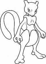 Mewtwo Coloring Pokemon Pages Template sketch template