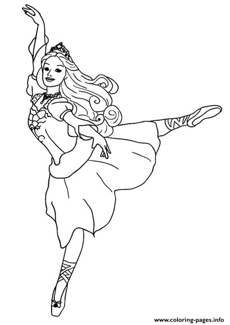 dancing princess barbie coloring page printable
