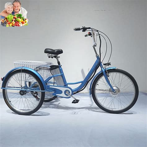 driewieler elektrische fiets voor volwassenen lithiumbatterij driewieler voor ouderen met led