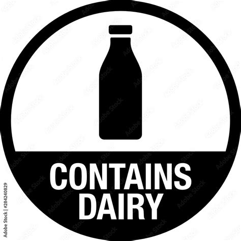 dairy symbol  food packaging label stock vector adobe stock
