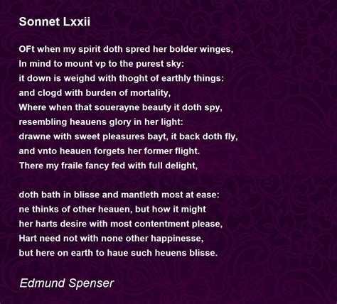 sonnet lxxii sonnet lxxii poem  edmund spenser