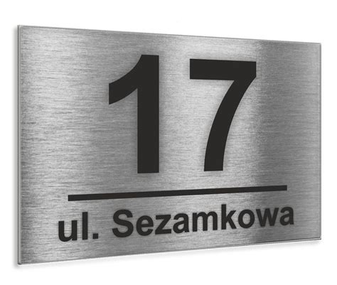 aluminiowa tabliczka adresowa numer domu adres erlipl