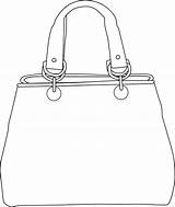 Clipart Purse Clip Handbag Bag Cliparts Transparent Animated Wallet Purses Vector Outline Handbags Large Shoulder Library Clker Girly Fashion Clear sketch template