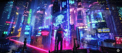 neon city cyberpunk wallpapers top  neon city cyberpunk backgrounds wallpaperaccess