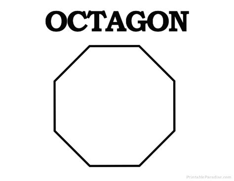 printable octagon shape print  octagon shape