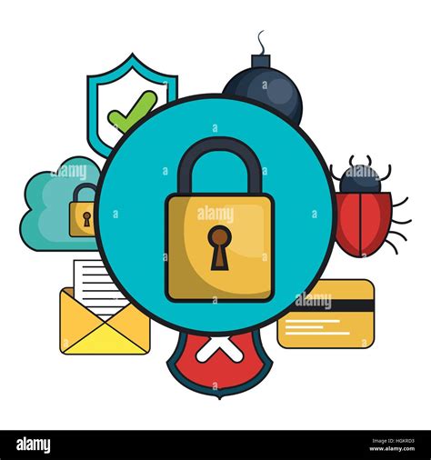 cyber security system icon vector illustration design stock vector image art alamy